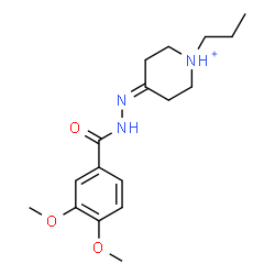ChemSpider 2D Image | 4-[(3,4-Dimethoxybenzoyl)hydrazono]-1-propylpiperidinium | C17H26N3O3