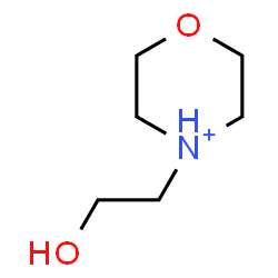 ChemSpider 2D Image | 4-(2-Hydroxyethyl)morpholin-4-ium | C6H14NO2