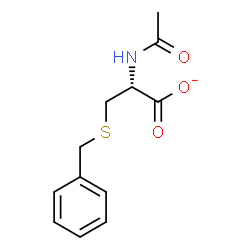 ChemSpider 2D Image | (2R)-2-Acetamido-3-(benzylsulfanyl)propanoate | C12H14NO3S