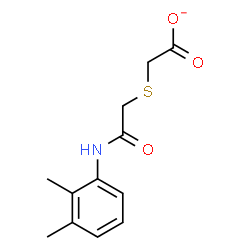 ChemSpider 2D Image | ({2-[(2,3-Dimethylphenyl)amino]-2-oxoethyl}sulfanyl)acetate | C12H14NO3S