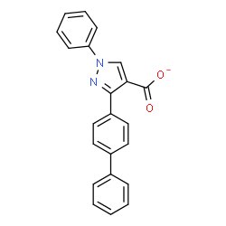 ChemSpider 2D Image | 3-(4-Biphenylyl)-1-phenyl-1H-pyrazole-4-carboxylate | C22H15N2O2
