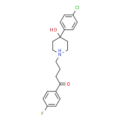 ChemSpider 2D Image | 4-(4-Chlorophenyl)-1-[4-(4-fluorophenyl)-4-oxobutyl]-4-hydroxypiperidinium | C21H24ClFNO2
