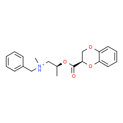 ChemSpider 2D Image | (2S)-N-Benzyl-2-{[(2R)-2,3-dihydro-1,4-benzodioxin-2-ylcarbonyl]oxy}-N-methyl-1-propanaminium | C20H24NO4
