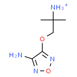ChemSpider 2D Image | 1-[(4-Amino-1,2,5-oxadiazol-3-yl)oxy]-2-methyl-2-propanaminium | C6H13N4O2