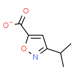 ChemSpider 2D Image | 3-Isopropyl-1,2-oxazole-5-carboxylate | C7H8NO3