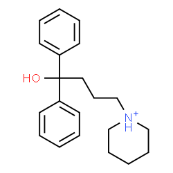 ChemSpider 2D Image | 1-(4-Hydroxy-4,4-diphenylbutyl)piperidinium | C21H28NO