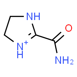 ChemSpider 2D Image | 2-Carbamoyl-4,5-dihydro-1H-imidazol-3-ium | C4H8N3O