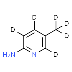 ChemSpider 2D Image | 5-(Methyl-d3)-2-pyridin-3,4,6-d3-amine | C6H2D6N2