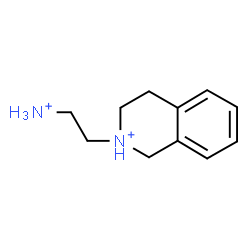 ChemSpider 2D Image | 2-(2-Ammonioethyl)-1,2,3,4-tetrahydroisoquinolinium | C11H18N2
