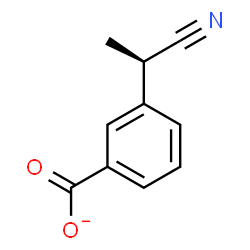 ChemSpider 2D Image | 3-[(1R)-1-Cyanoethyl]benzoate | C10H8NO2