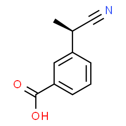 ChemSpider 2D Image | 3-[(1R)-1-Cyanoethyl]benzoic acid | C10H9NO2