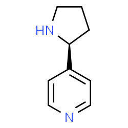 ChemSpider 2D Image | 4-[(2S)-2-Pyrrolidinyl]pyridine | C9H12N2