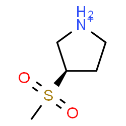 ChemSpider 2D Image | (3R)-3-(Methylsulfonyl)pyrrolidinium | C5H12NO2S