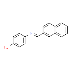 ChemSpider 2D Image | 4-[(E)-(2-Naphthylmethylene)amino]phenol | C17H13NO