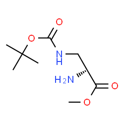 ChemSpider 2D Image | H-D-Dap(Boc)-OMe | C9H18N2O4