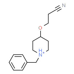 ChemSpider 2D Image | 1-Benzyl-4-(2-cyanoethoxy)piperidinium | C15H21N2O