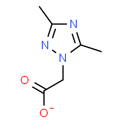 ChemSpider 2D Image | (3,5-Dimethyl-1H-1,2,4-triazol-1-yl)acetate | C6H8N3O2