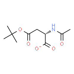ChemSpider 2D Image | (2S)-2-Acetamido-4-[(2-methyl-2-propanyl)oxy]-4-oxobutanoate | C10H16NO5