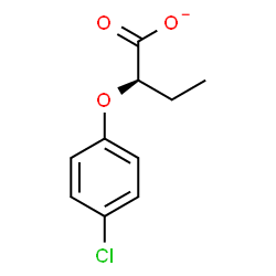 ChemSpider 2D Image | (2R)-2-(4-Chlorophenoxy)butanoate | C10H10ClO3