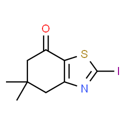 ChemSpider 2D Image | 2-Iodo-5,5-dimethyl-5,6-dihydro-4H-benzothiazol-7-one | C9H10INOS