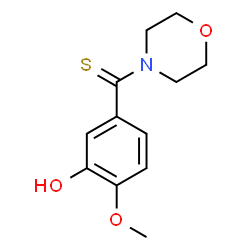 ChemSpider 2D Image | 2-Methoxy-5-(4-morpholinylcarbothioyl)phenol | C12H15NO3S
