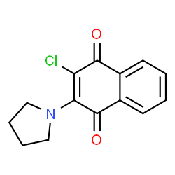 ChemSpider 2D Image | 2-CHLORO-3-PYRROLIDINO-1,4-NAPHTHOQUINONE | C14H12ClNO2