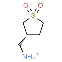 ChemSpider 2D Image | [(3R)-1,1-Dioxidotetrahydro-3-thiophenyl]methanaminium | C5H12NO2S