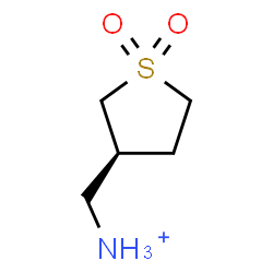 ChemSpider 2D Image | [(3S)-1,1-Dioxidotetrahydro-3-thiophenyl]methanaminium | C5H12NO2S
