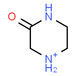 ChemSpider 2D Image | 3-Oxopiperazin-1-ium | C4H9N2O
