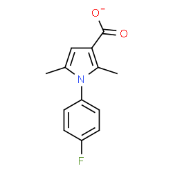 ChemSpider 2D Image | 1-(4-Fluorophenyl)-2,5-dimethyl-1H-pyrrole-3-carboxylate | C13H11FNO2