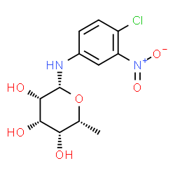 ChemSpider 2D Image | N-(4-Chloro-3-nitrophenyl)-6-deoxy-beta-D-talopyranosylamine | C12H15ClN2O6