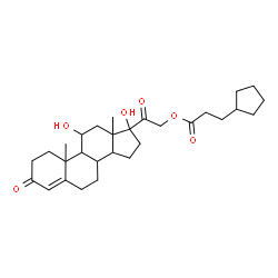 ChemSpider 2D Image | 11,17-Dihydroxy-3,20-dioxopregn-4-en-21-yl 3-cyclopentylpropanoate | C29H42O6