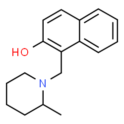ChemSpider 2D Image | 1-[(2-Methyl-1-piperidinyl)methyl]-2-naphthol | C17H21NO