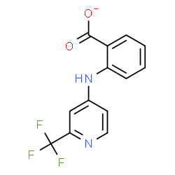 ChemSpider 2D Image | 2-{[2-(Trifluoromethyl)-4-pyridinyl]amino}benzoate | C13H8F3N2O2