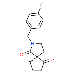 ChemSpider 2D Image | (5S)-2-(4-Fluorobenzyl)-2-azaspiro[4.4]nonane-1,6-dione | C15H16FNO2