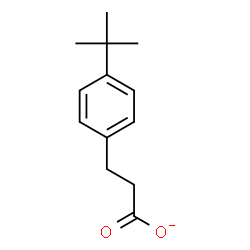 ChemSpider 2D Image | 3-[4-(2-Methyl-2-propanyl)phenyl]propanoate | C13H17O2