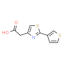 ChemSpider 2D Image | (2-thien-3-yl-1,3-thiazol-4-yl)acetic acid | C9H7NO2S2