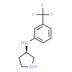 ChemSpider 2D Image | (3R)-N-[3-(Trifluoromethyl)phenyl]-3-pyrrolidinamine | C11H13F3N2