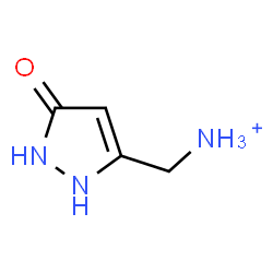 ChemSpider 2D Image | (5-Oxo-2,5-dihydro-1H-pyrazol-3-yl)methanaminium | C4H8N3O