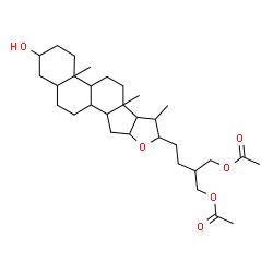 ChemSpider 2D Image | 3-Hydroxyfurostan-26,27-diyl diacetate | C31H50O6
