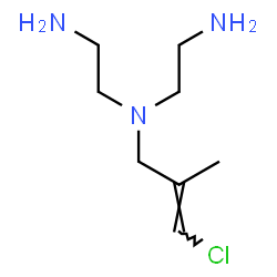 ChemSpider 2D Image | N-(2-Aminoethyl)-N-[(2E)-3-chloro-2-methyl-2-propen-1-yl]-1,2-ethanediamine | C8H18ClN3