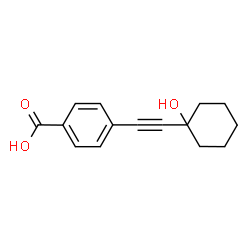 ChemSpider 2D Image | 4-[(1-Hydroxycyclohexyl)ethynyl]benzoic acid | C15H16O3