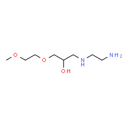 ChemSpider 2D Image | 1-[(2-Aminoethyl)amino]-3-(2-methoxyethoxy)-2-propanol | C8H20N2O3