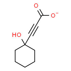 ChemSpider 2D Image | 3-(1-Hydroxycyclohexyl)-2-propynoate | C9H11O3