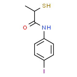 ChemSpider 2D Image | N-(4-Iodophenyl)-2-sulfanylpropanamide | C9H10INOS