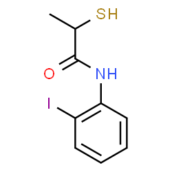 ChemSpider 2D Image | N-(2-Iodophenyl)-2-sulfanylpropanamide | C9H10INOS
