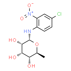 ChemSpider 2D Image | N-(4-Chloro-2-nitrophenyl)-6-deoxy-alpha-L-allopyranosylamine | C12H15ClN2O6