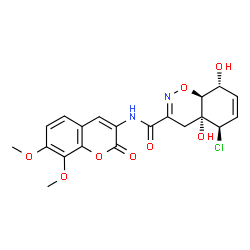ChemSpider 2D Image | trichodermamide B | C20H19ClN2O8