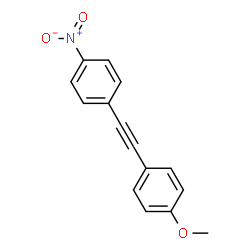 ChemSpider 2D Image | 1-Methoxy-4-[(4-nitrophenyl)ethynyl]benzene | C15H11NO3