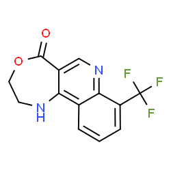 ChemSpider 2D Image | 8-(Trifluoromethyl)-2,3-dihydro[1,4]oxazepino[6,5-c]quinolin-5(1H)-one | C13H9F3N2O2